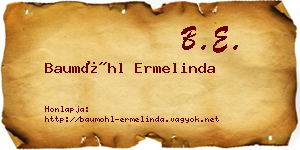 Baumöhl Ermelinda névjegykártya